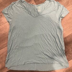 American Eagle Outfitters Light Blue V-Neck Tee